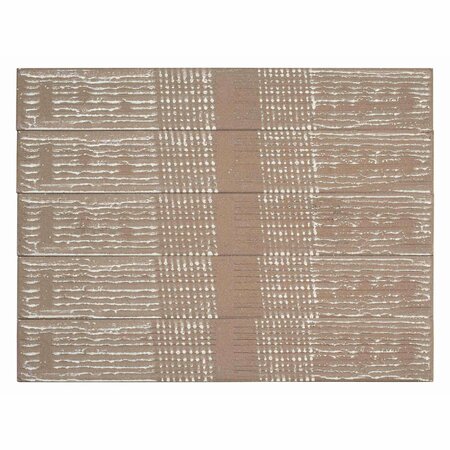 Andova Tiles Nabo 3 in. x 18 in. Porcelain Wood Look Subway Wall and Floor Tile SAM-ANDNAB489